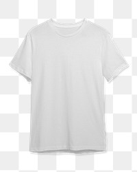 White t-shirt png sticker, transparent background