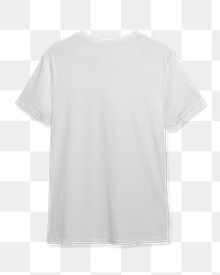 White t-shirt png sticker, transparent background