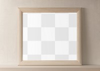 Picture frame mockup, minimal wall decor, transparent design