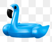 Blue flamingo balloon png 3D sticker, transparent background