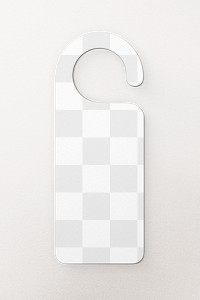 Door tag png mockup, transparent design