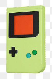 Handheld game console png 3D sticker, transparent background