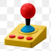 Colorful joystick png 3D sticker, transparent background