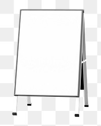 A-frame sign png sticker, white design, transparent background