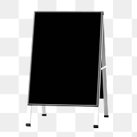 Foldable a-frame png sign sticker, transparent background