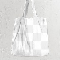 Canvas bag mockup png transparent design, editable eco product