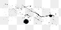 Spilled ink png grunge texture sticker, transparent background