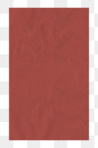 Brown wrinkled paper png, journal sticker, transparent background