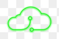 Cloud storage png sticker, transparent background