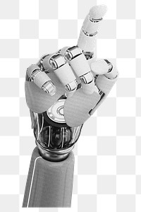 Robot hand png sticker, transparent background