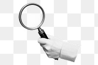 Magnifying glass png sticker, transparent background