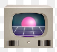 CRT TV png sticker, transparent background