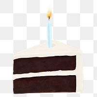 Birthday cake png sticker, transparent background