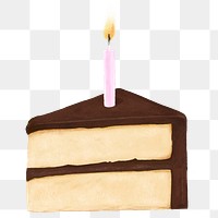 Birthday cake png sticker, transparent background