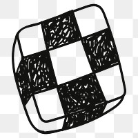 Checkerboard cookie png sticker, transparent background