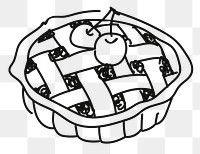 Cherry pie png sticker, transparent background