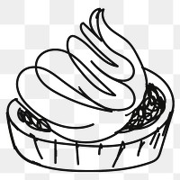 Cream tart png sticker, transparent background