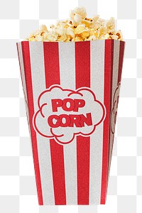 Popcorn snack png sticker, food image, transparent background