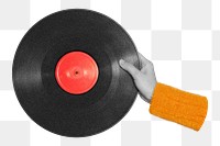 Vinyl record png sticker, transparent background