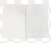 White book cover png sticker, black space, transparent background