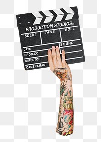  Film slate png sticker, entertainment photo, transparent background