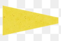 Triangle flag shape png sticker, yellow geometric graphic, transparent background