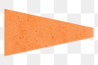 Triangle flag shape png sticker, orange geometric graphic, transparent background