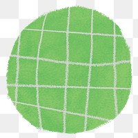 Grid pattern circle png badge, transparent background