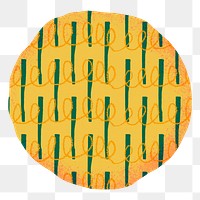 Abstract pattern circle png badge, transparent background