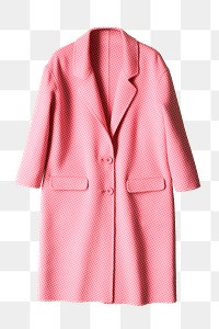 Women's pink coat png sticker, formal fashion, transparent background