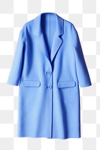 Women's blue coat png sticker, formal fashion, transparent background