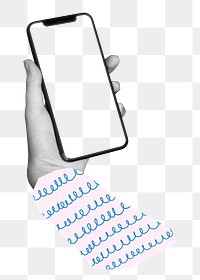 Mobile phone png sticker, design space, transparent background