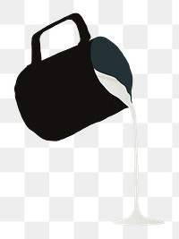 Milk frothing pitcher png sticker, transparent background