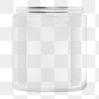 Glass jar container png sticker, object image, transparent background