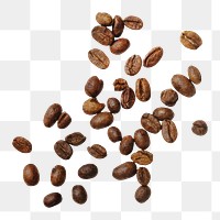 Fresh coffee beans png sticker, transparent background