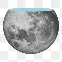 Moon planet png sticker, galaxy collage element, transparent background