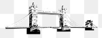 Tower Bridge png sticker, London famous attraction, transparent background