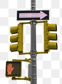 Traffic lights png sticker, transparent background