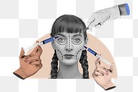 Plastic surgery png sticker, creative beauty remix, transparent background