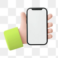 Smartphone screen png sticker, 3D graphic, transparent background