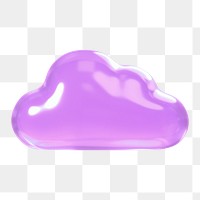 PNG cloud storage, 3d elements, transparent background