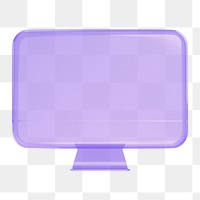 PNG computer screen, 3d elements, transparent background