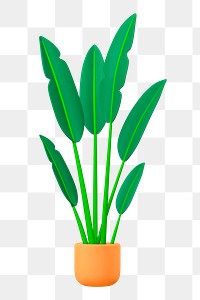 Houseplant png 3D sticker, transparent background