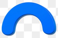 Blue arch png 3D sticker, transparent background