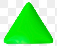 Triangle png 3D sticker, transparent background