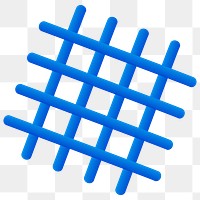 Blue net png 3D sticker, transparent background