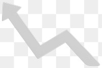 Png upward trends arrow 3D illustration, transparent background