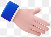 Helping hand png 3D sticker, transparent background