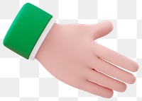 Helping hand png 3D sticker, transparent background