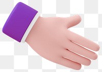 Helping hand png 3D sticker, transparent background